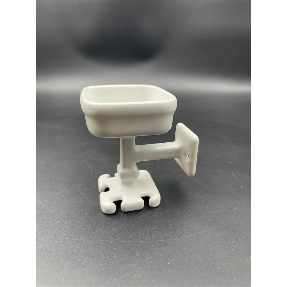 1920s American Enameled Products Co. Porcelain Cast Iron Soap Toothbrush Holder